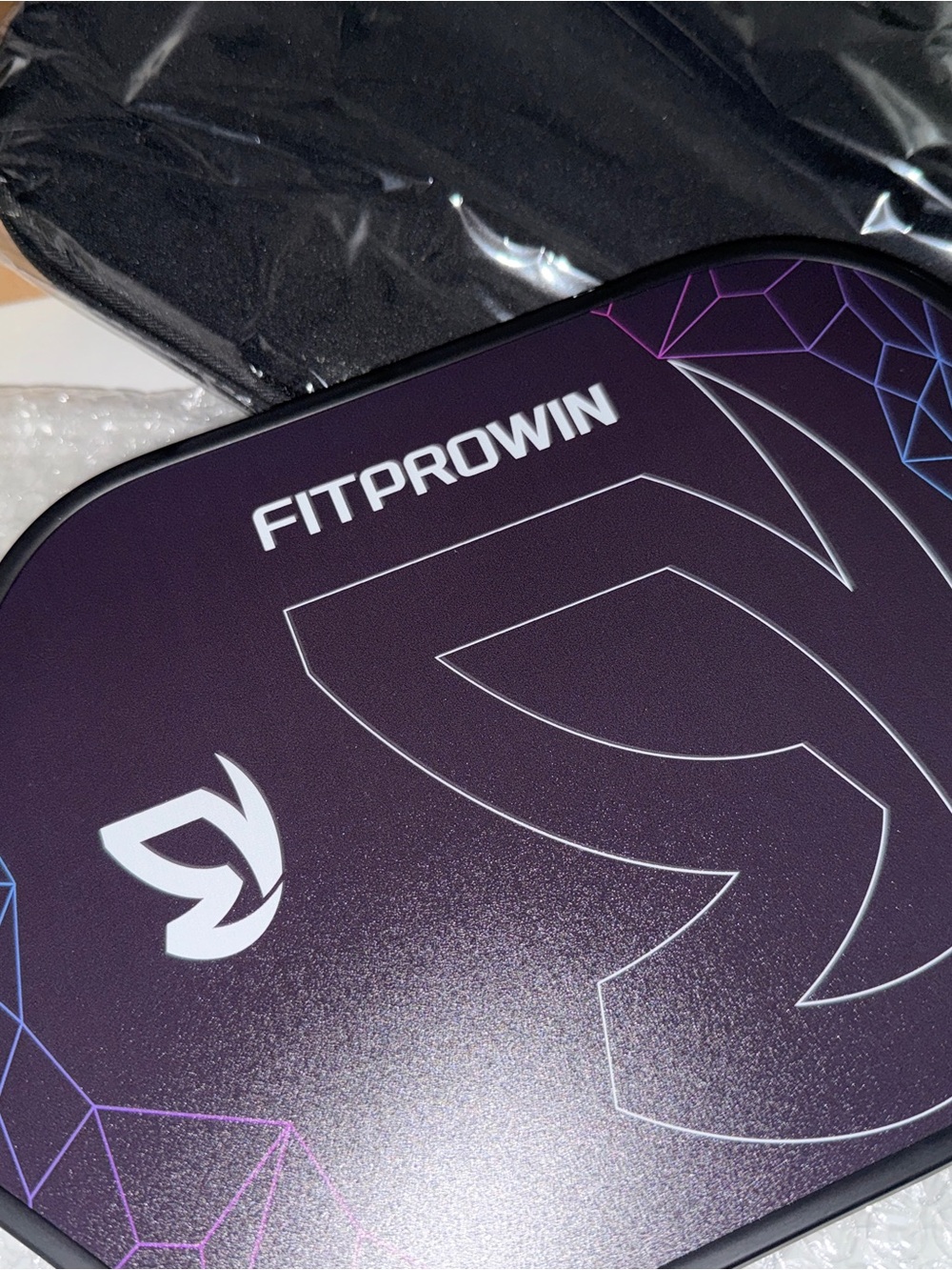 FITPROWIN Black Pickleball Paddle with Neon Yellow Balls - Picture 5 of 9